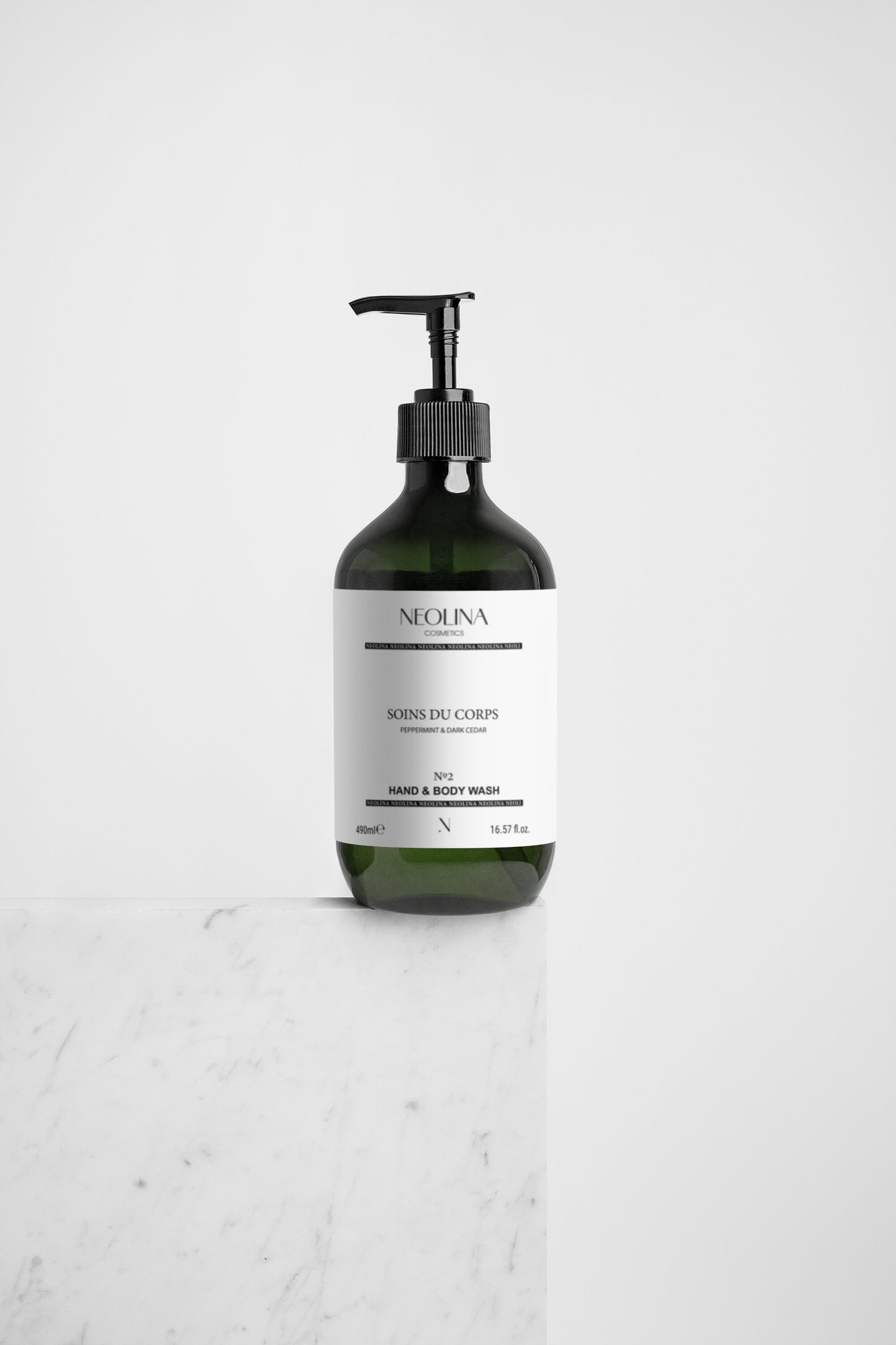 Gel de Manos y Cuerpo, Menta y Cedro Oscuro